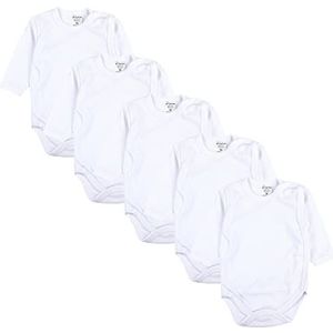 TupTam Baby Wikkelromper met Lange Mouwen Set van 5, Wit, 50