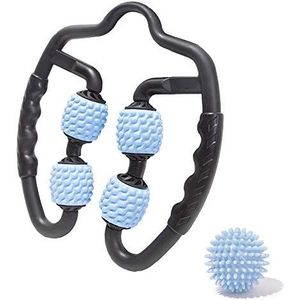 G-Tree Muscler Roller Massager - Lichtgewicht Trigger Point Roller Massager, Foam Roller Massage Stick voor been, nek, arm en elleboog Spierpijn verlichten, gratis 1 massagebal (blauw)