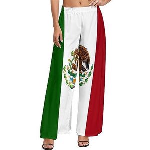 Mexicaanse vlag dames casual wijde pijpen lounge broek comfortabele losse joggingbroek joggingbroek broek