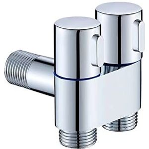 G1/2 Zinklegering Drie-weg Vullen Hoek Valve Wall Mount Een In Twee Out Water Reiniging Sproeier Voor Badkamer Toilet Accessoires 1Pcs