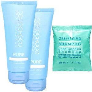 Cocochoco Professional Pure Keratin Starter Kit - Pure Premium Keratine Hair Treatment (200 ml) en Clarifying Shampoo (50 ml)