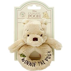Official Disney Winnie The Pooh Rattle - Soft Pooh Bear Baby Toy by Rainbow Designs