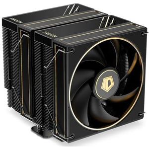 ID-COOLING FROZN A620 GDL Limited Edition Dual-Tower Air CPU-koeler, 6 heatpipes, dubbele 120x120x27mm FDB-ventilatoren, zwarte CPU-koeler met gouden lijnen versierd, ondersteuning LGA1851/1700/1200
