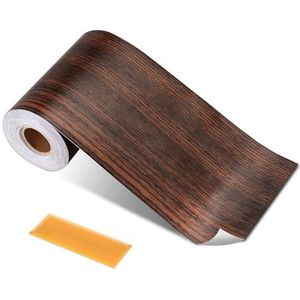 ztowoto BordüRe Zelfklevend, zelfklevende rand voor wandranden, deurkozijnen, raamkozijndecoratie, behangrand, zelfklevend voor badkamer, keuken, woonkamerwand (walnoot, 1000 x 10 cm)