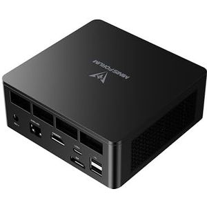MINIS FORUM Mini PC UM690L Slim, AMD Ryzen 9 6900HX 8-core processor tot 4,9 GHz, AMD Radeon 680M, 16 GB LPDDR5 (On Board) / 1 TB SSD, 4 HDMI/USB-poorten, Wi-Fi, BT, USB 3.2 x 4