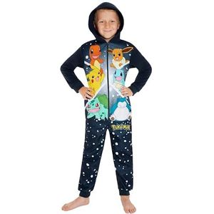 Pokemon Onesie voor jongens, 4 - 14 jaar, overall jumpsuit jongens - knuffelpak kinderen - pyjama jongens, 7-8 Jaar