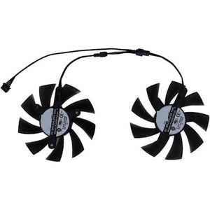 Grafische kaartenventilator, voor AFOX RX 580 570 2048SP, voor RTX 3070 wit, voor ETHMINER 400 voor MINING, 2 stuks(PLA09215B12H)