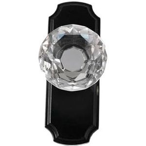 1 st Kristal Handvat Luxe Gouden/Zwarte Onderkant Diamantvormige Hardware Meubelaccessoire Kast Ladehandvat Deurknop Modern (Color : BK, Size : 1)
