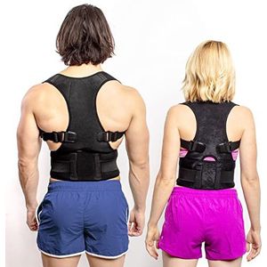 Flexguard Support Terug Brace Houding Corrector Beste Volledig Verstelbare Ondersteuning Brace Verbetert Houding en Biedt Lumbale Ondersteuning voor Onder- en Bovenrug Pijn Mannen en Vrouwen L (100lbs - 200lbs)