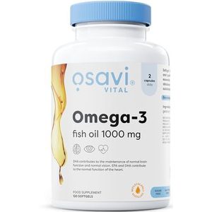 Osavi Omega-3 Fish Oil Molecularly Distilled, 1000mg - 120 softgels