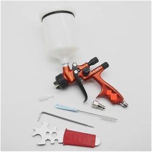 1.3mm Nozzle Spuitpistool Luchtverfspuitpistool Watergedragen HVLP Airbrush for Auto Verfpistool(Orange)