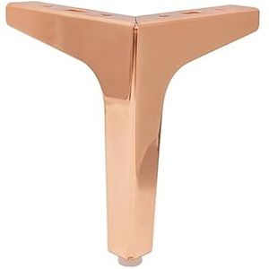 1/4 Stuks Rose Gouden Benen for Meubels Metalen Vervanging Sofa Voet Salontafel Dressoir Bureau Badkamer Kast Benen hardware 10-17 Cm Cheerfully (Color : Rose gold-13cm-1pcs)