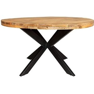 Eetkamertafel Sanne industrieel rond massief mango 140 cm