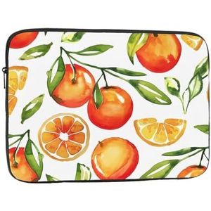 Oranje Citrus Laptop Sleeve Case Mode Lichtgewicht Notebook Computer Tas Shockproof Laptop Case Cover Aktetas Draagtas voor Vrouwen Mannen 10 inch