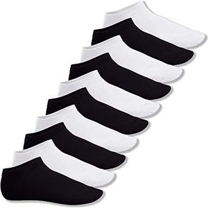 Footstar Everyday! 10 | 20 paar dames & heren sneakersokken korte sneakersokken korte sokken, mix zwart/wit (5x zwart + 5x wit), 43-46 EU
