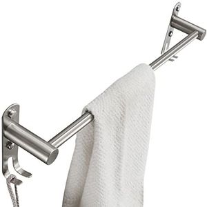 FZDZ Wandmontage enkele handdoekstangstang, handdoekstang voor badkamer of keuken badkamer handdoekhouder handdoekopbergplank (maat: 30 cm)