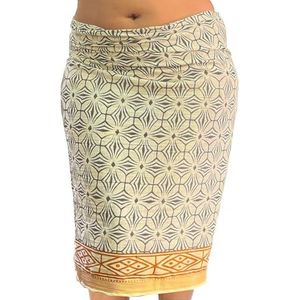 Pareo Strandlaken, katoen, groot, strandsarong voor dames, blokprint, natuurlijke kleurstof, wikkelrok, strandrok, wandtapijt, wikkeldoek, bikini, bedekking, over badpakken, Blok 3, One size