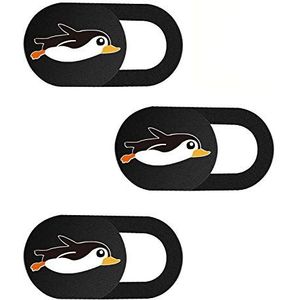 SIREG Webcam Cover Slide 0,03 inch Ultradunne webcamera-hoes voor MacBook Pro-laptops Smartphone Mac PC tablets ter bescherming van uw privacy beveiliging (autozwart en 3 stuks)