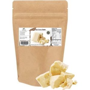 1 Lb Cocoa Butter - Pure Raw Unprocessed Incredible Quality and Scent. Gebruik voor lotion, crème, lipbalm, oliestick of body butter. NON-GMO by SaaQin geïmporteerd uit Peru-