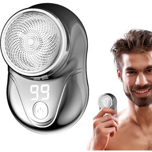 Draagbaar elektrisch scheerapparaat, herenscheerapparaat, draagbaar mini-scheerapparaat, elektrisch scheerapparaat voor heren, oplaadbaar via USB Aokley