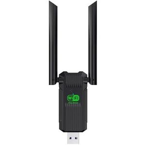 USB WiFi-adapter, 1300 Mbps WiFi USB 3.0 Dual Band 5G/2.4G, dubbele 2dBi-antennes, ondersteunt Windows 11/10/8.1/8/7, draadloze adapter voor desktopcomputernetwerkadapters