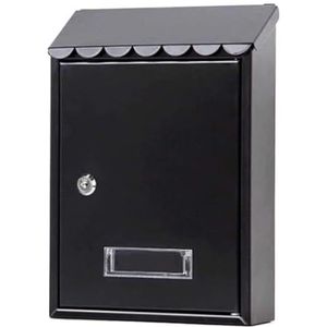 Postdozen Brievenbus Brievenbussen Buiten Afsluitbare Metalen Brievenbussen Wandgemonteerde Brievenbus Postbus Met Sleutel Voor Huisdecoratie Pakketkast(Black)
