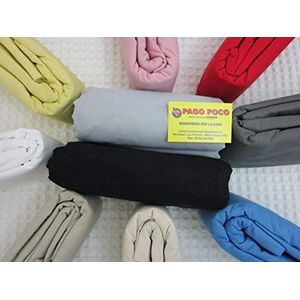 PAGO POCO Hoeslaken voor tweepersoonsbed, effen, maat XXL, 180 x 210 + 30 cm, 100% katoen (wit)