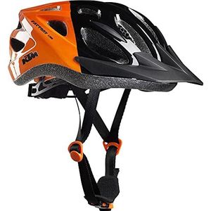 KTM Factory Youth helm met fidlock sluiting 51-56 zwart oranje glanzend