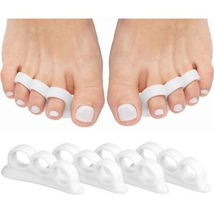 ANZII Set voor de behandeling van hamertenen, tenen, hamertenen, teenspreider, correctoren, teenverdelers, teenverdelers, rails die helpen om pijn te verlichten bij hamertenen, 4-delige spreiderset