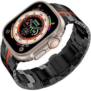 OFWAX Robuuste roestvrijstalen horlogeband Mod Kit, voor Apple Watch Ultra 49 mm 8 7 44 mm 45 mm, heren nieuw ontwerp vervangende band compatibel met Watch SE 6 5 4 3 42/41/40/38 mm, 38/40/41mm, agaat