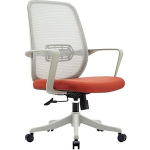 Bureaustoel Eenvoudige Ergonomische Stoel, Roterende Lift, Bureaustoel, Moderne Vergaderstoel, Thuisstudeerstoel, Computerstoel Bureaustoel Met Wielen(Orange,A)