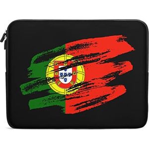 Retro Portugal Vlag Laptop Case Sleeve Bag 17 inch Duurzaam Shockproof Beschermende Computer Draagtas Aktetas