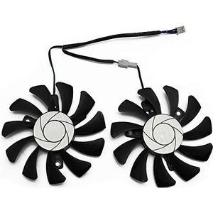 75Mm 2Pin GTX1050Ti GPU Koeler DUBBELE Ventilator voor GTX 1050Ti GTX-1050-Ti-4GT-OC Grafische Kaart Koeling