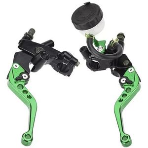 Koppelingshendel Remhendel Verstelbare Universele 7/8"" 22mm Stuur Motorfiets Verstelbare Koppeling Rem Hoofdcilinder Reservoir Hendels(Green)