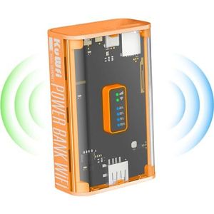 KuWFi Mobiele 4G LTE WLAN Router (4G/LTE tot 150Mbit/s Download/ 50Mbit/s Upload, Draagbare Hotspot, 5200mAh Batterij, Compatibel met Alle Europese SIM-kaarten), Plug & Play, voor Reizen & Huishouden