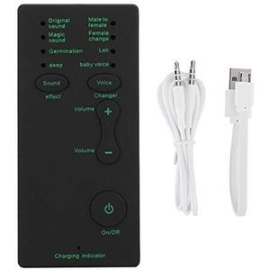 Voice Changer Device Portable Sound Card 7 verschillende Voice Modifiers Broadcast voor / /Switch/Computer/Laptop//Laptop/Android/of All Smartphone
