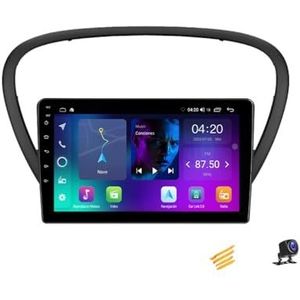 ZARAPLUS Android 13 2 DIN Bluetooth Autoradio 9 Inch Touchscreen Voor Peugeot 607 2004~2010 Met AHD Achteruitrijcamera/GPS-Navigatie/BT/Stuurwielbediening/Koelventilator/Multimediaspeler,NF1