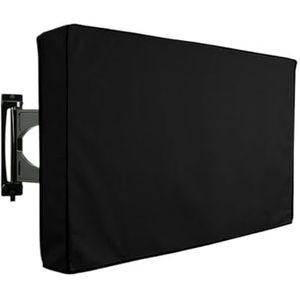 CaFfen Waterdichte tv-hoes voor buiten 22 ""tot 52"" tv-beschermhoes Oxford zwart tv-scherm buiten stofdicht en waterdicht hoesje voor buiten tv-behuizing (XL 50-52 inch)