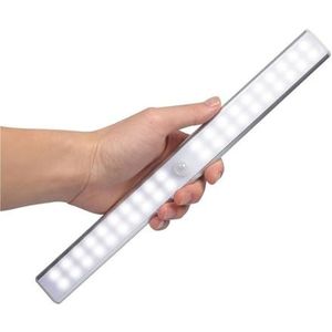 Oplaadbare Smart Strip LED Menselijk Lichaam Sensor Licht Wandkast Licht Oplaadbare Garderobe Licht USB Gang Nachtlampje (Maat: 30 cm 40 Kraal, Kleur: Wit Licht)