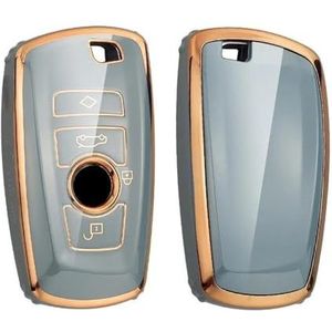 Sleutelbehuizing houder TPU Autosleutel Case Cover Shell Fob Bescherm Houder Keyless Voor BMW 1 3 5 7 Serie X1 X3 X4 X5 F10 F15 F16 F20 F30 F18 F25 M3 M4 E34 Sleutelbehuizing(A style grey)
