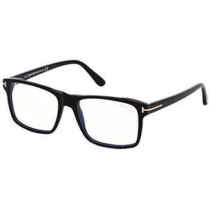 Tom Ford FT 5682-B BLUE BLOCK Shiny Black Blue Grey Clip-On 54/17/145 Mens Brilmonturen