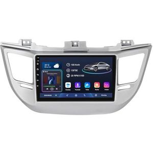 Android 14 9 Inch Touchscreen Autoradio 2 Din voor Hyundai Tucson 2014-2018 met CarPlay & Android Auto Stuurbediening GPS Navigatie AHD Backup Camera Bluetooth (YS60 (8+128G))