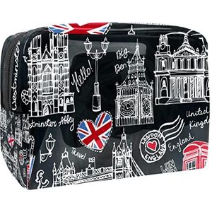 Cosmetische tas voor dames,kleine make-uptas voor portemonnee,Londen symboliseert Engeland,Cosmetische reistas,make-uptasje