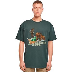 Mister Tee Beastie Boys Animal Tee Heren Bottlegreen XS, groen (bottle green), XS