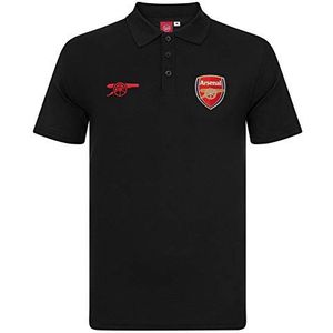 Arsenal FC - Poloshirt met clublogo for mannen - Officieel - Cadeau - Zwart - Medium