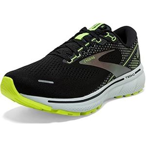 Brooks Ghost 14 Neutrale hardloopschoen voor heren, Zwart/Nachtleven/Spa Blauw, 44 EU