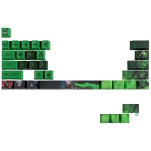 PHJEDXCM (VALORANT) Toetsenborddoppen (29) PC-gaming mechanische toetsenset numerpad aangepaste keycaps lasergegraveerd met elk mechanisch toetsenbord (VIPER)
