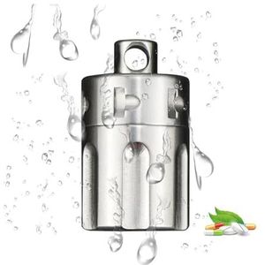 Pill dispenser Titanium Pill Container, Outdoor EDC Pill Bottle, Waterproof Pill Container Keychain Necklace Survival Pill Capsule (Size : Inner diameter 11mm)