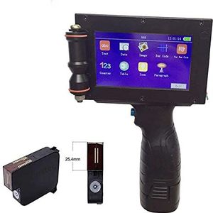 Handheld Inkjet -printer 25,4 mm QR Bar Batch Code Variabele Datum Variabel Nummer Logo Vervaldatum Lable Draagbare Hand Jet Handheld Thermal Inkjet-printer Snel afdrukken zonder vertraging(French Vie