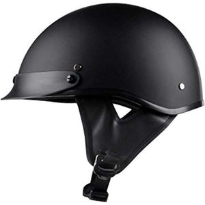 Jankr Halfopen motorhelm, open motorhelm met afneembare zonneklep, bromfietshelm voor dames en heren, braincap, ECE-certificering ABS-materiaal motorhelm B L